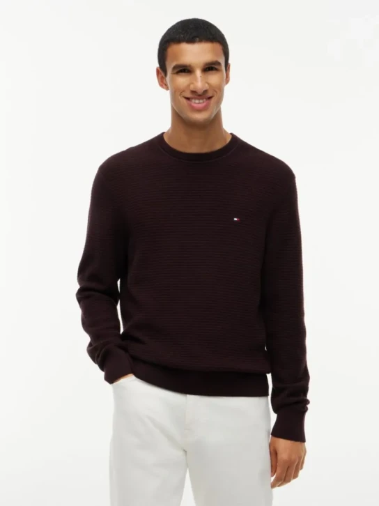Tommy Hilfiger pánsky tmavo hnedý sveter