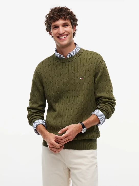Tommy Hilfiger pánsky zelený sveter