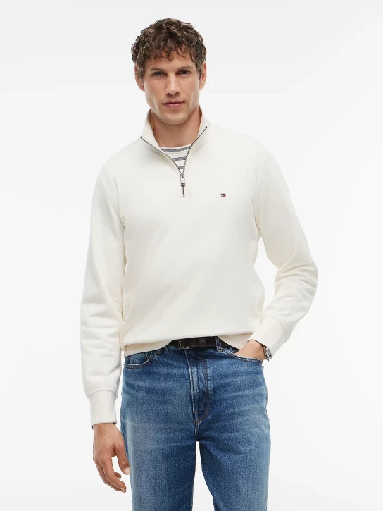 Tommy Hilfiger pánska krémová mikina