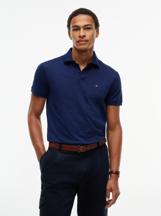 Tommy Hilfiger pánske tmavo modré polo tričko