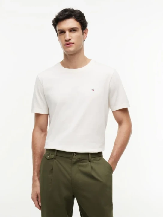 Tommy Hilfiger pánske krémové tričko