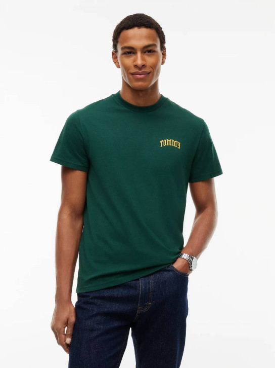 Tommy Jeans pánske zelené tričko
