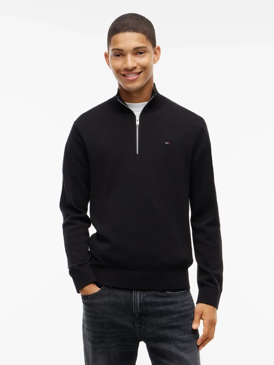 Tommy Jeans pánsky čierny sveter