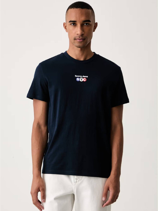 Tommy Jeans pánske modré tričko