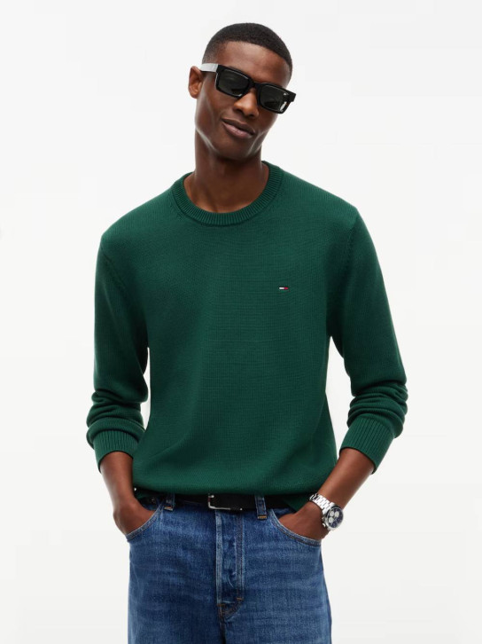 Tommy Jeans pánsky zelený sveter