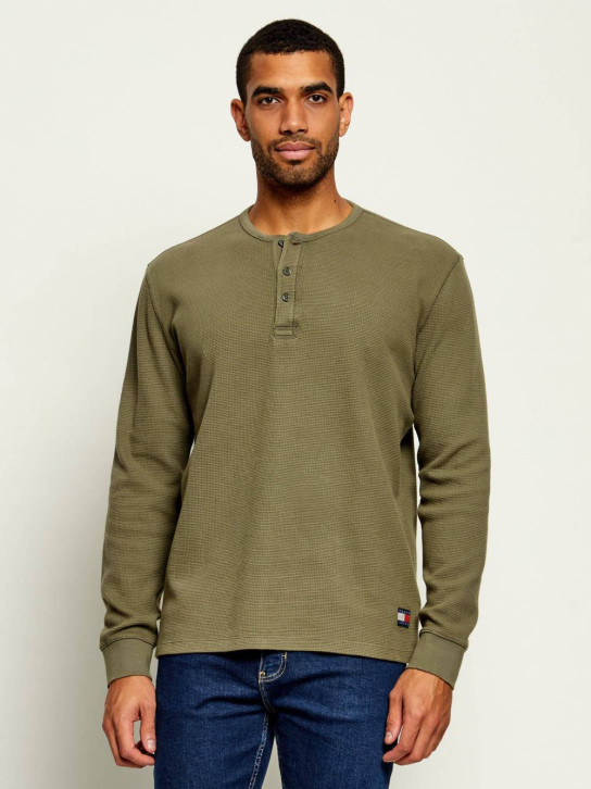 Tommy Jeans pánske khaki tričko