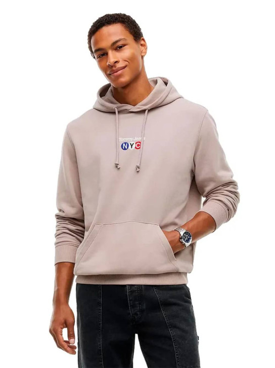 Tommy Jeans pánska hnedá mikina