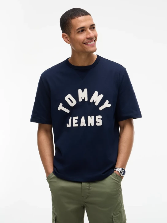 Tommy Jeans pánske modré tričko