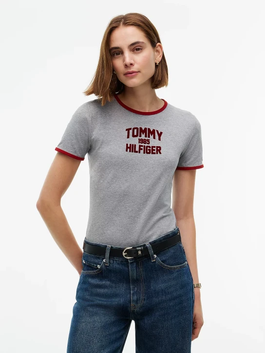 Tommy Hilfiger dámske šedé tričko