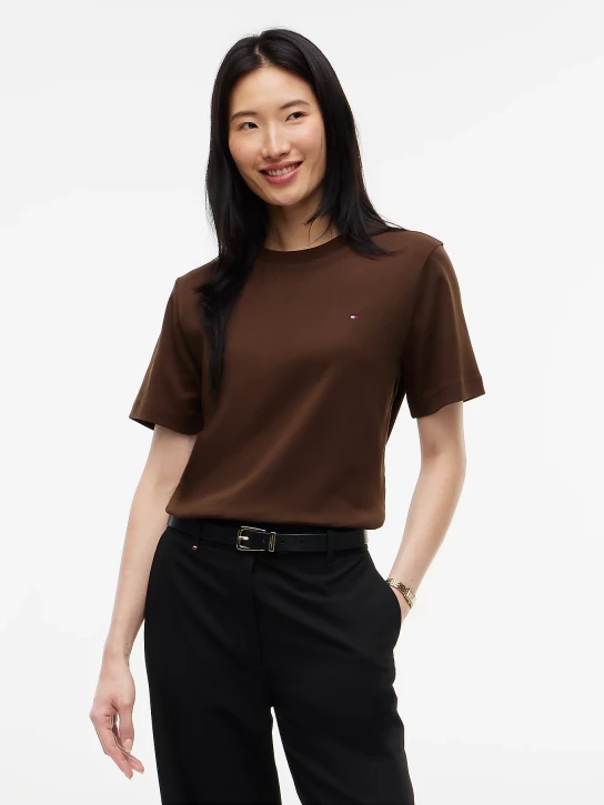 Tommy Hilfiger dámske hnedé tričko