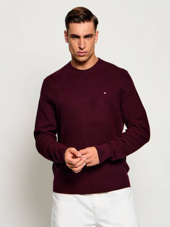 Tommy Hilfiger pánsky vínový sveter