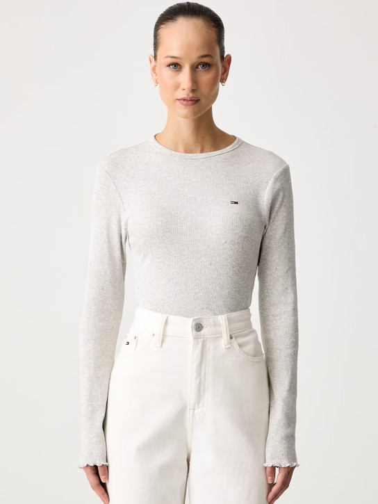 Tommy Jeans dámske šedé tričko