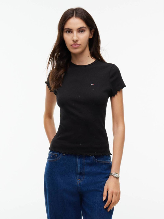 Tommy Jeans dámske čierne tričko
