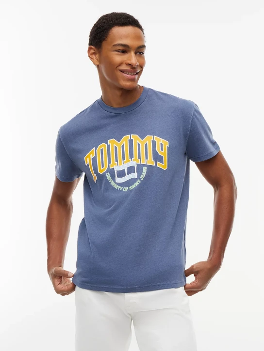 Tommy Jeans pánske modré tričko