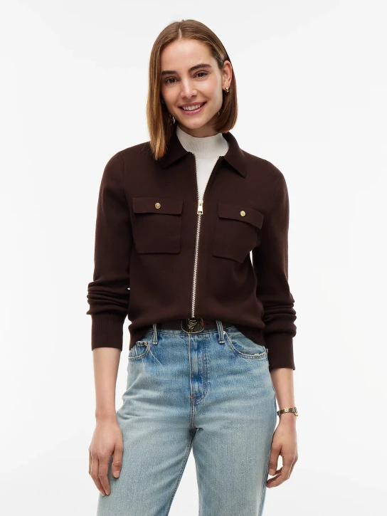 Tommy Hilfiger dámsky tmavo hnedý sveter