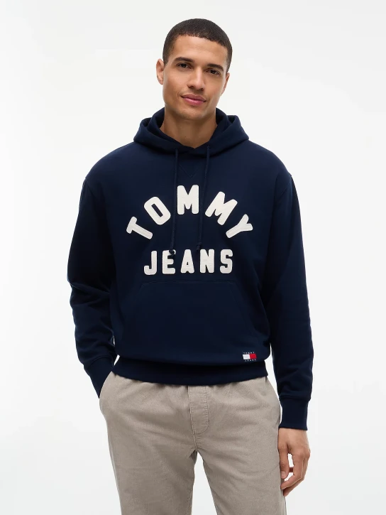 Tommy Jeans pánska tmavo modrá mikina