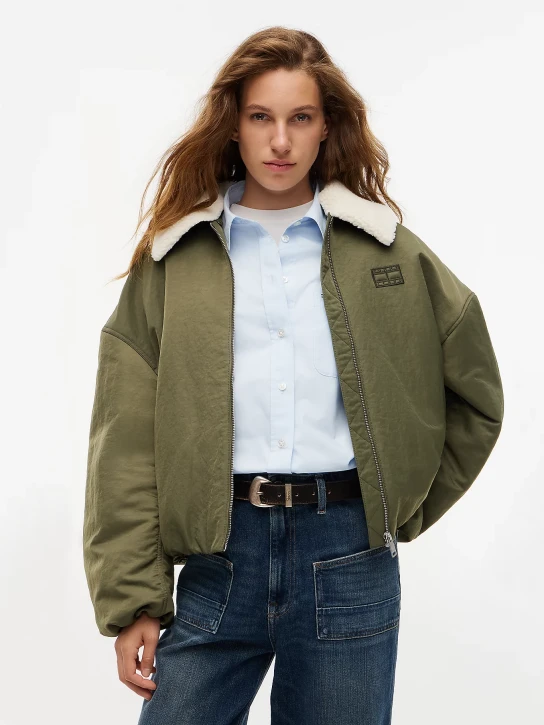 Tommy Jeans dámska zelená bunda