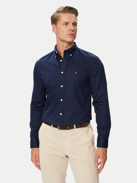 Tommy Hilfiger pánska tmavo modrá košeľa