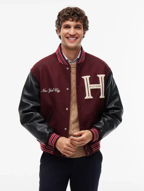 Tommy Hilfiger pánska vínová bunda