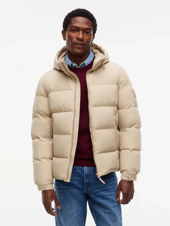Tommy Hilfiger pánska béžová páperová bunda