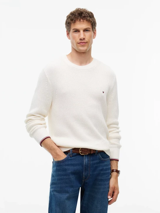 Tommy Hilfiger pánsky krémový sveter