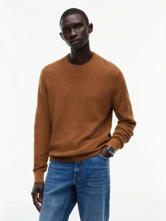 Tommy Hilfiger pánsky hnedý sveter