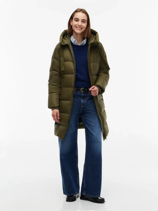 Tommy Hilfiger dámsky zelený kabát