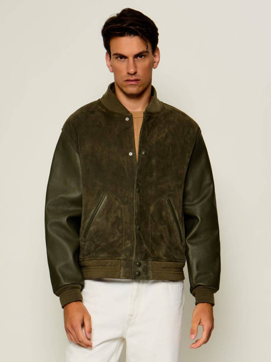 Tommy Hilfiger pánska khaki kožená bunda