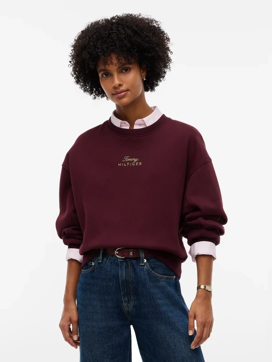 Tommy Hilfiger dámska vínová mikina