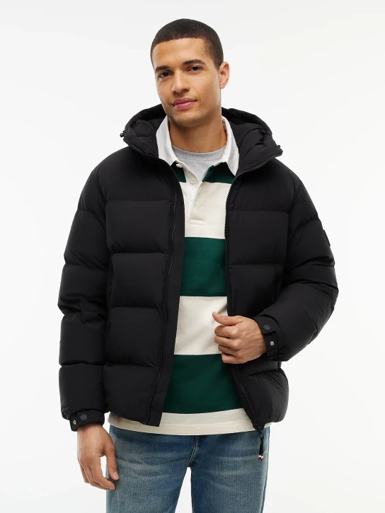 Tommy Hilfiger pánska čierna páperová bunda