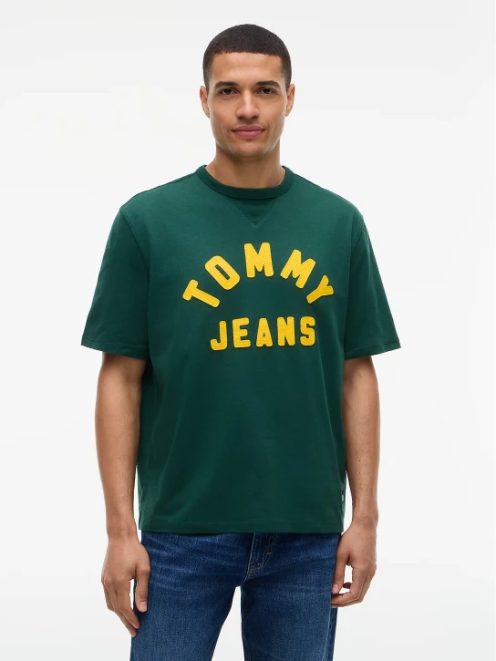 Tommy Jeans pánske zelené tričko