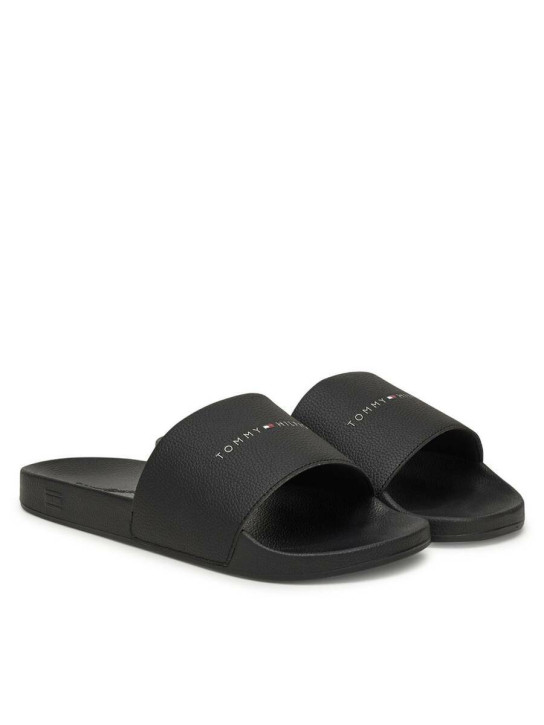 Tommy Hilfiger pánske čierne šľapky