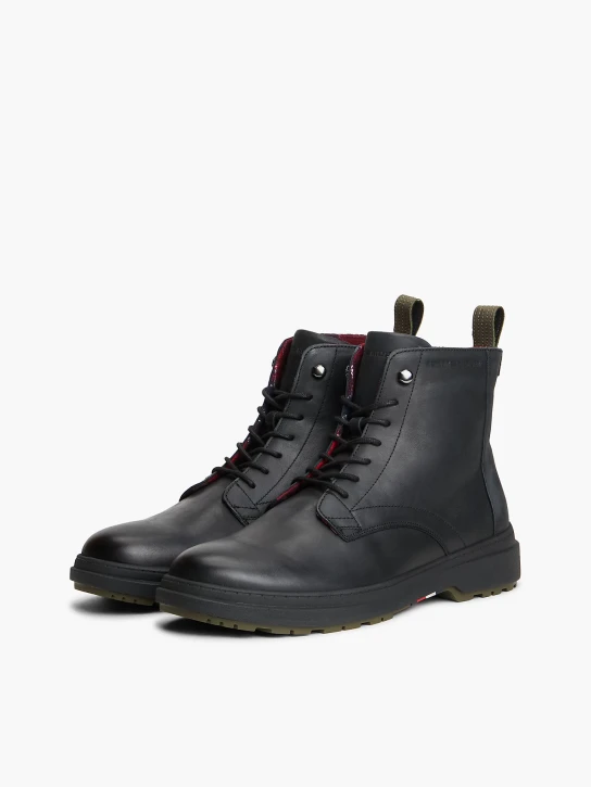 Tommy Hilfiger pánske čierne členkové topánky