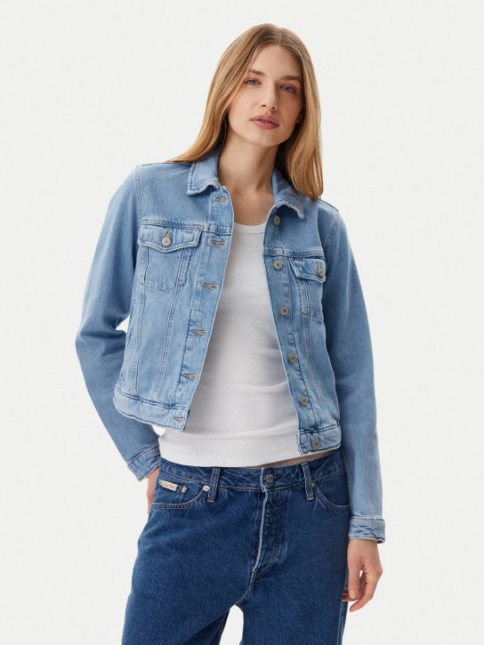 Tommy Jeans dámska modrá džínsová bunda