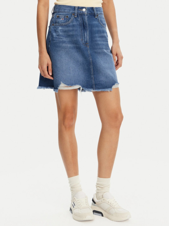 Tommy Jeans dámska modrá džínsová sukňa