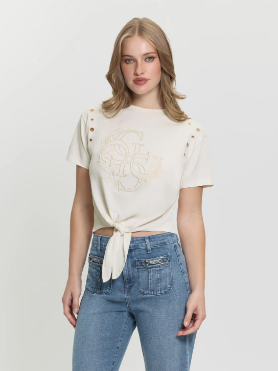 Guess dámske krémové tričko