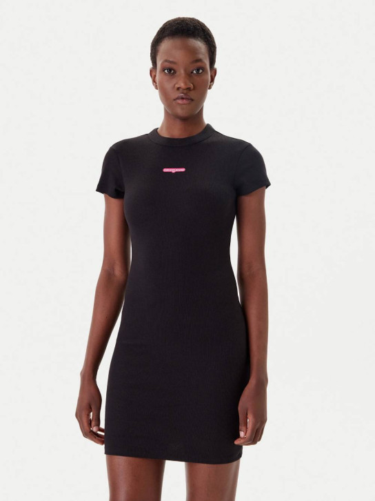 TJW SCRIPT MINI RIB DRESS EXT