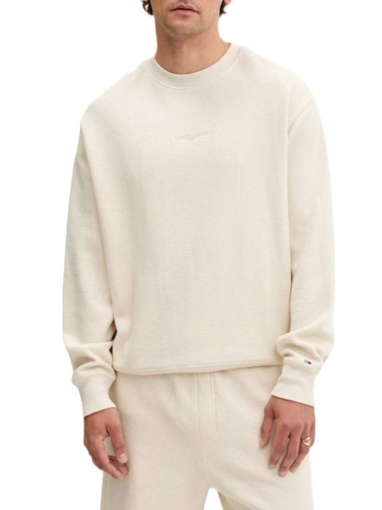 Tommy Jeans pánska béžová mikina