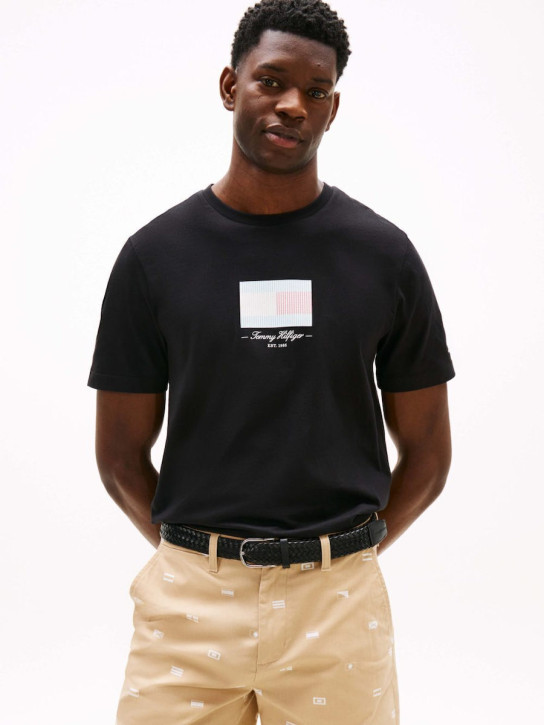 Tommy Hilfiger pánske čierne tričko