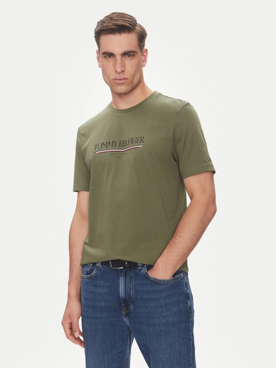 Tommy Hilfiger pánske zelené tričko