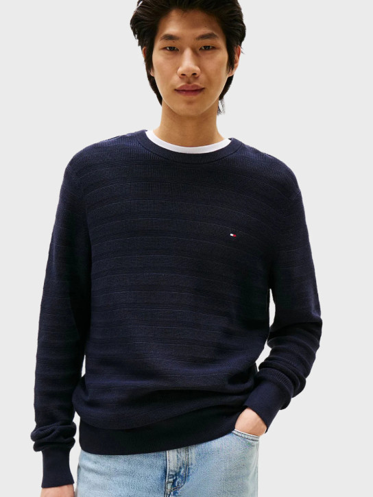Tommy Hilfiger pánsky tmavomodrý sveter