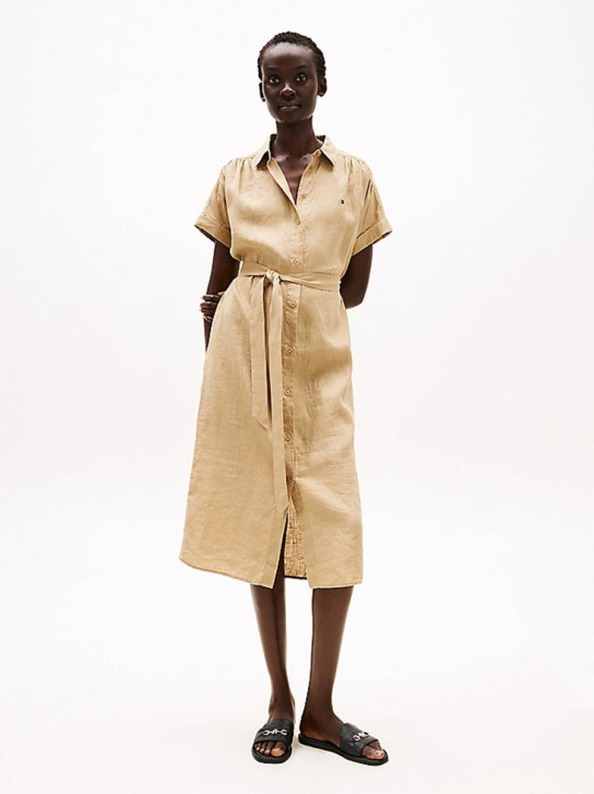 Tommy Hilfiger dámske košeľové ľanové šaty