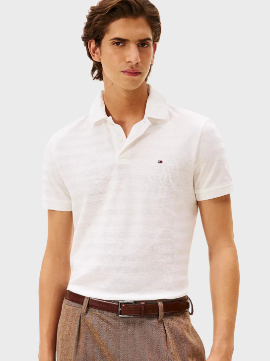 Tommy Hilfiger pánske biele polo tričko