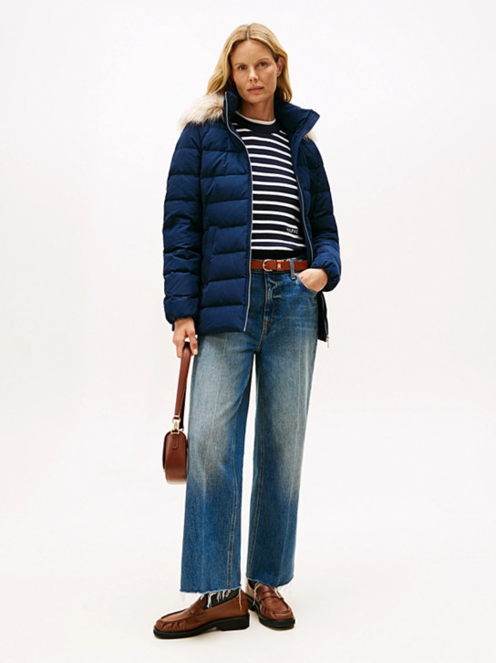 MW DOWN SLIM JACKET WITH FUR