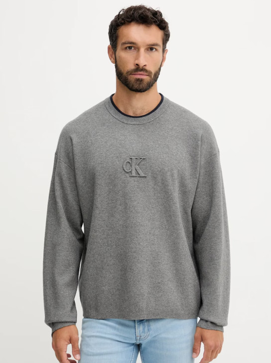 Calvin Klein pánsky šedý sveter