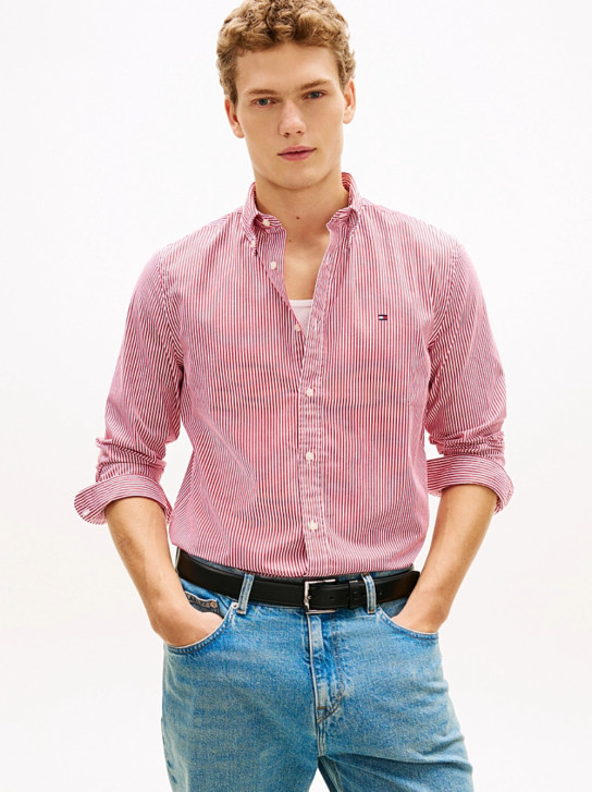 Tommy Hilfiger pánska ružová košeľa