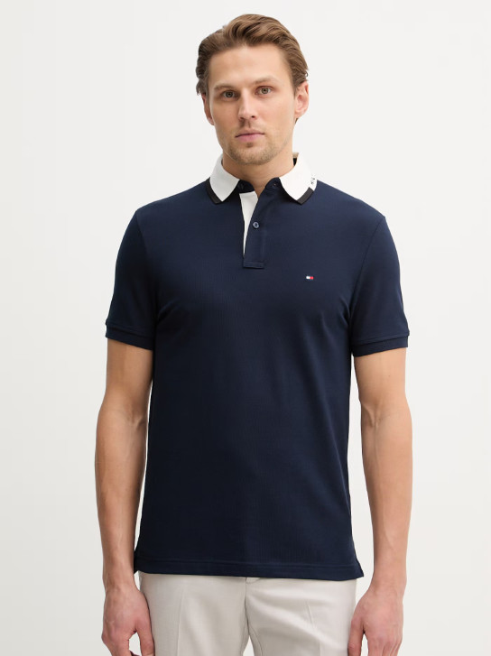 Tommy Hilfiger pánske modré polo tričko