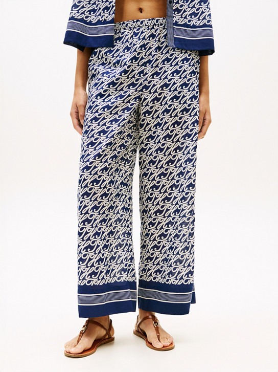 Tommy Hilfiger dámske tmavo modré nohavice