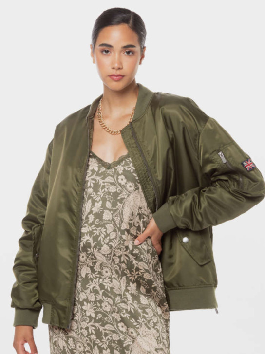 Pepe Jeans dámsky khaki zelený bomber 