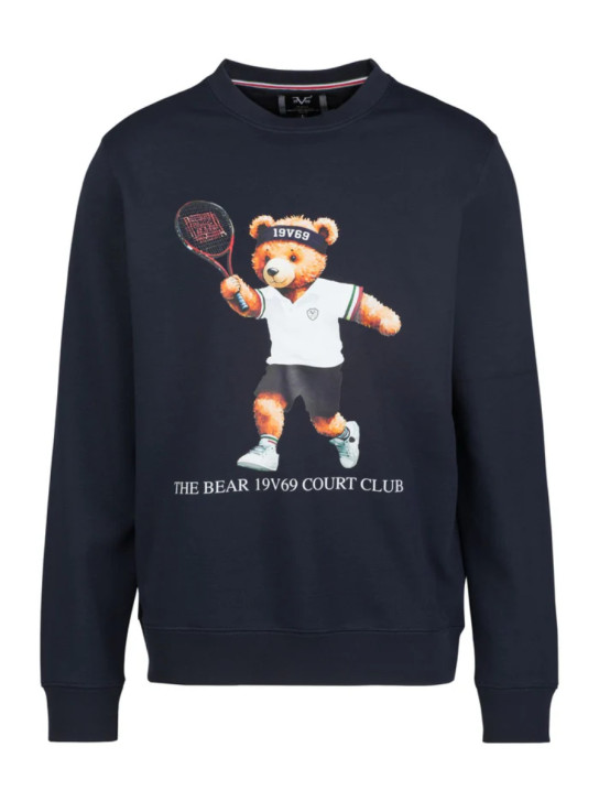 19v69 pánska modrá mikina